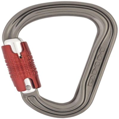 DMM Phantom HMS Locking Carabiner - Titanium/Red Kwiklock