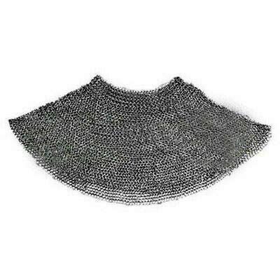 8 mm Full Flat Riveted Dome Riveted Chain Mail Aventail ABS (Blackened)