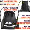 Athletico Drawstring Soccer Bag - Soccer Backpack Can Also Carry Baskeyball or Volleyball (Black) view 3