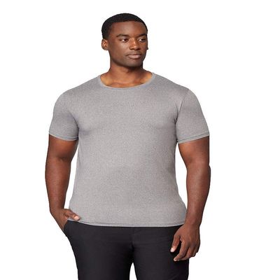 32 Degrees Mens Cool Quick Dry Active Basic Crew T-Shirt, Heather Grey, X-Large