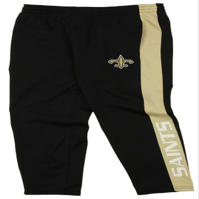 Outerstuff NFL Youth Boys (8-20) Side Stripe Slim Fit Performance Pant, New Orleans Saints Large (14-16)