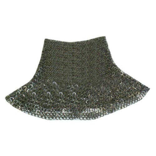 8 mm Riveted Flat Dome Riveted Chain Mail Camail ABS (Original Oiled, Medium)
