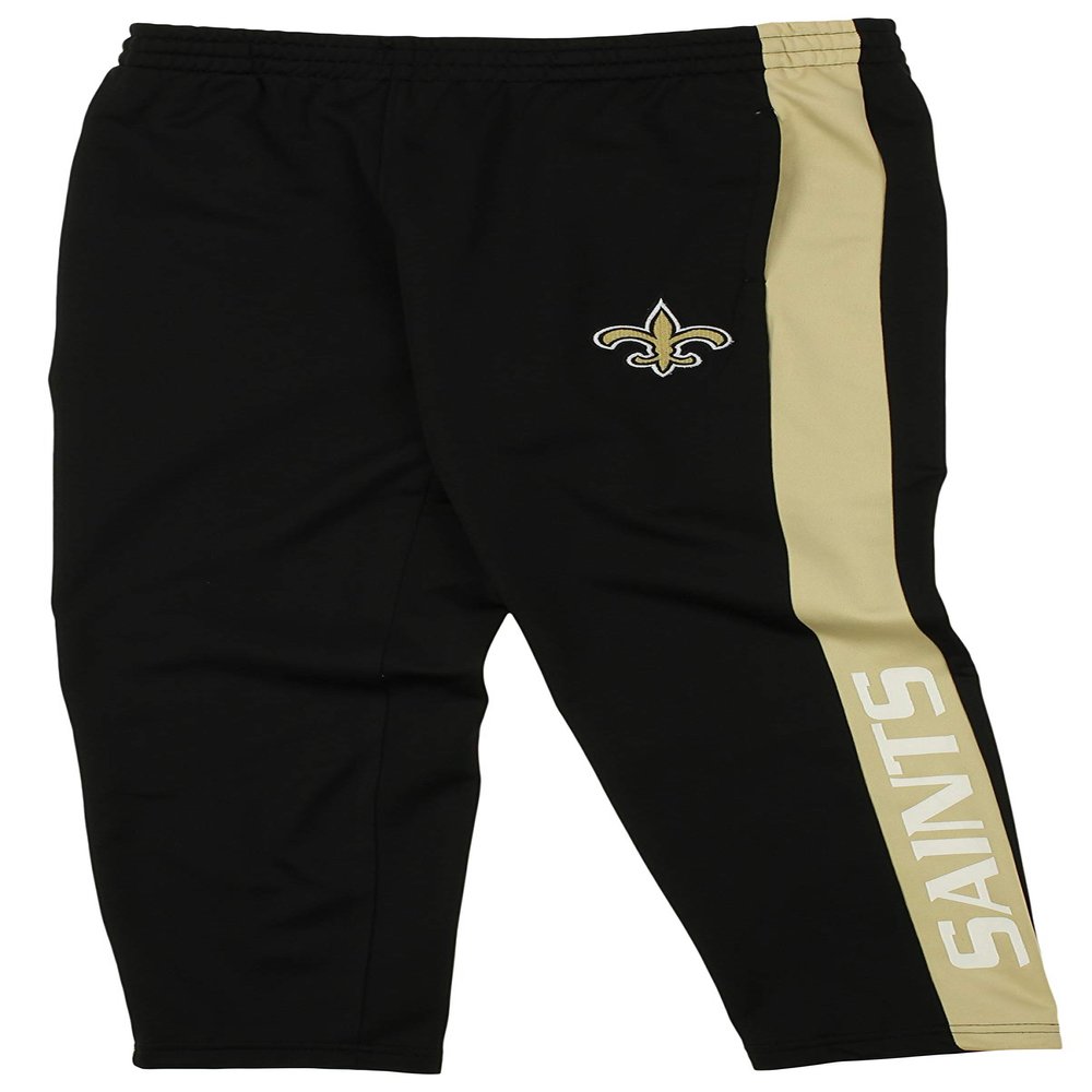 Outerstuff NFL Youth Boys (8-20) Side Stripe Slim Fit Performance Pant, New Orleans Saints Small (8)