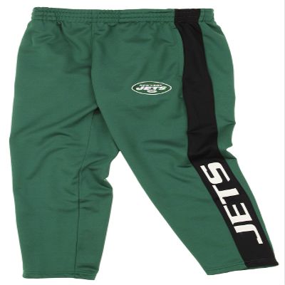 Outerstuff NFL Youth Boys (8-20) Side Stripe Slim Fit Performance Pant, New York Jets Large (14-16)