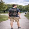 Eastsport Travel Skateboard Backpack Double Strap Laptop Bag Multi-Sport Design for Men and Women, Black Green Camo Red Trim view 3