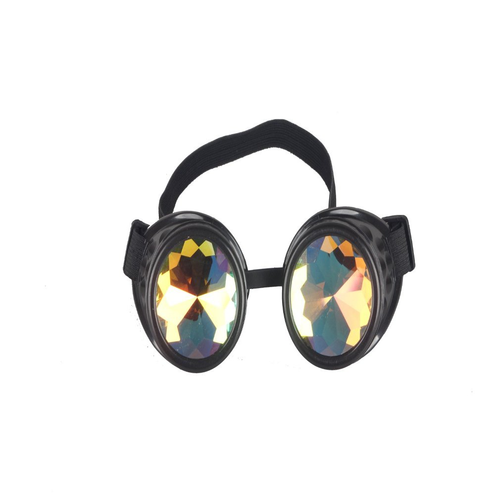 FOCUSSEXY Fashion Kaleidoscope Goggles Rave Party Sunglasses Diffracted Lens