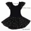 DANSHOW Girls Glitter Leotards for Ballet Dance Dress with Tutu Skirt Petal Sleeve(4040-M-06) view 3