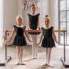 DANSHOW Girls Glitter Leotards for Ballet Dance Dress with Tutu Skirt Petal Sleeve(4040-M-06) view 4