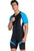 Cokar Men's Short Sleeve Sports Skins One Piece Sun Protection Swimsuit Surfing Suit New Blue Black-Men Large view 2