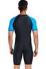 Cokar Men's Short Sleeve Sports Skins One Piece Sun Protection Swimsuit Surfing Suit New Blue Black-Men Large view 4