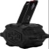 Evike Airsoft - AW Custom Drum Airsoft Mag for Gas Blowback Airsoft Pistols & Rifles (Model: M9 / Black) view 2