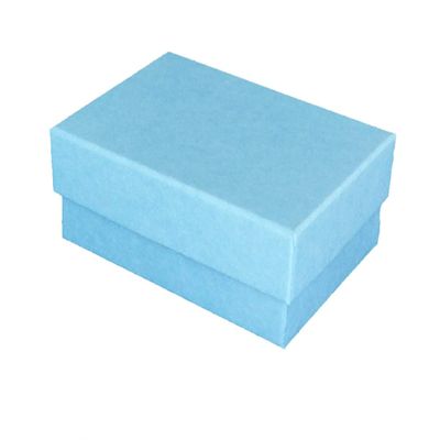888 Display - Pack of 20 Boxes of 3" x 2 1/8" x 1"H Light Blue Kraft Cotton Filled Jewelry Boxes