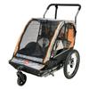 Allen Sports Deluxe Steel 2-Child Bicycle Trailer and Stroller, Model AS2-O, Orange view 1