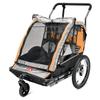 Allen Sports Deluxe Steel 2-Child Bicycle Trailer and Stroller, Model AS2-O, Orange view 3