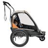 Allen Sports Deluxe Steel 2-Child Bicycle Trailer and Stroller, Model AS2-O, Orange view 4