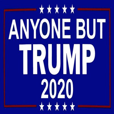 MWS Wholesale Lot of 6 Anyone But Trump 2020 Blue White Red Decal Bumper Sticker