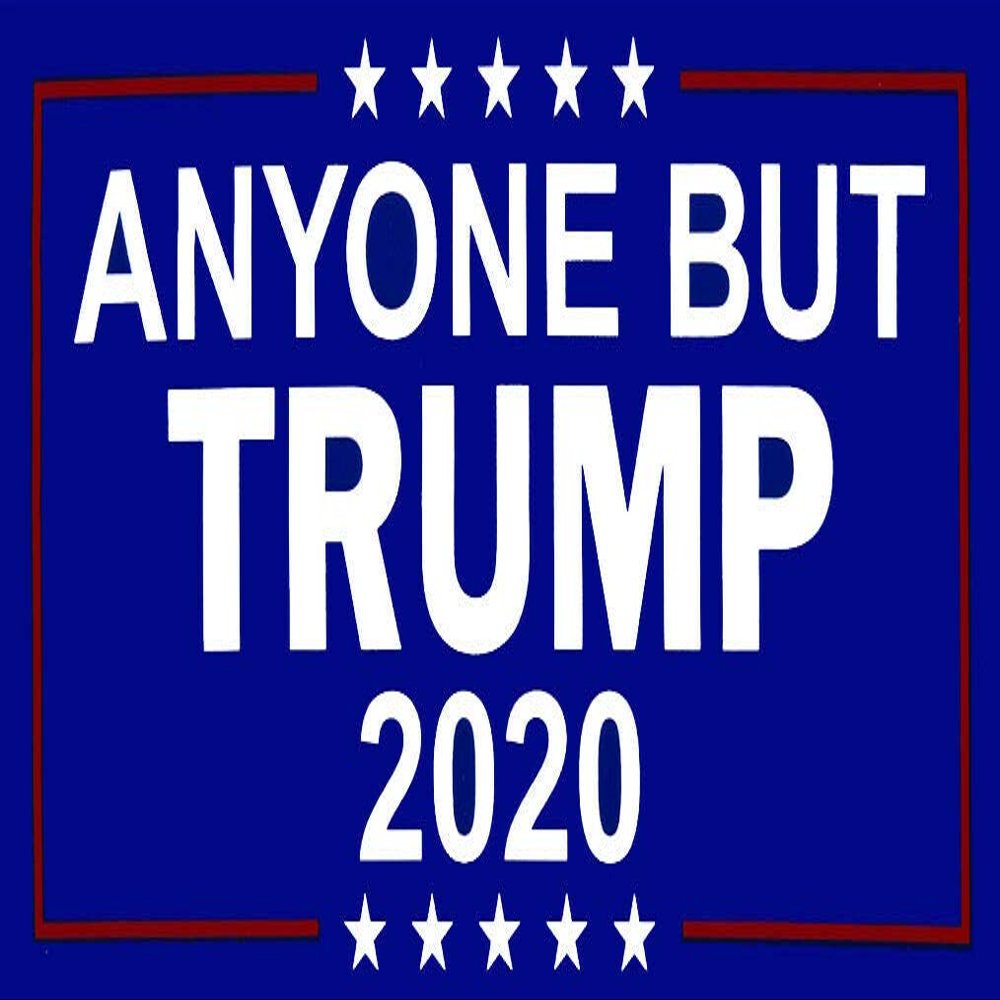 MWS Wholesale Lot of 6 Anyone But Trump 2020 Blue White Red Decal Bumper Sticker