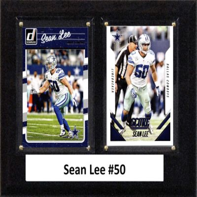 C&I Collectables NFL Dallas Cowboys Mens 68SLEENFL 6"x8" Sean Lee Dallas Cowboys Two Card Plaque, Brown, N/A