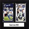C&I Collectables NFL Dallas Cowboys Mens 68SLEENFL 6"x8" Sean Lee Dallas Cowboys Two Card Plaque, Brown, N/A view 1