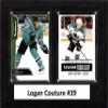 C&I Collectables NHL San Jose Sharks Mens 68COUTURENHL 6"x8" Logan Couture San Jose Sharks Two Card Plaque, Brown, N/A view 1