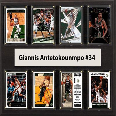 C&I Collectables NBA Milwaukee Bucks Mens 1215ANTEO8CNBA 12"x15" Giannis Antetokounmpo Milwaukee Bucks 8-Card Plaque, Brown, N/A