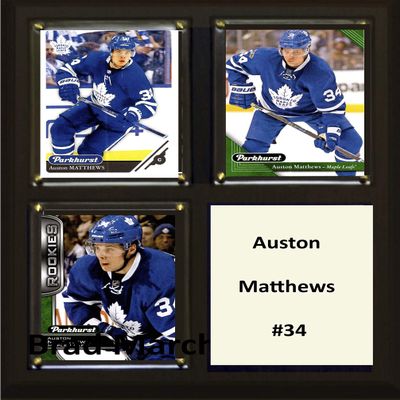 C&I Collectables NHL Toronto Maple Leafs Mens 810MAUATTHEWSNHL 6"x8" Auston Matthews Toronto Maple Leafs Two Card Plaque, Brown, N/A