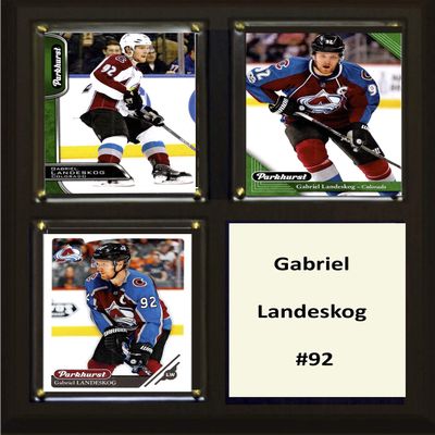 C&I Collectables NHL Colorado Avalanche Mens 810LANDESKOGNHL 6"x8" Gabriel Landeskog Colorado Avalanche Two Card Plaque, Brown, N/A