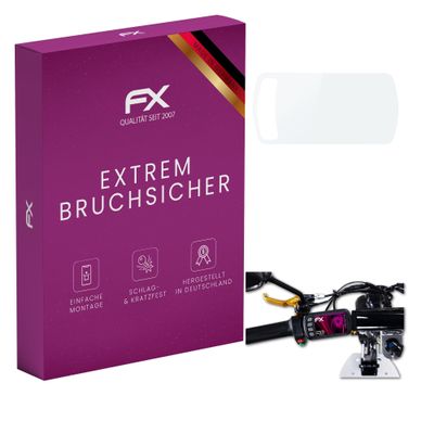 atFoliX Plastic Glass Protective Film compatible with eFlux Freeride X2, 9H Hybrid-Glass FX Screen Protector
