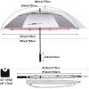 G4Free 68 Inch UV Protection Golf Umbrella Auto Open Extra Large Windproof Sun and Rain Umbrellas Double Canopy (Silver/Pink) view 2