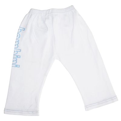 bambini Boys White Pants with Print - Large
