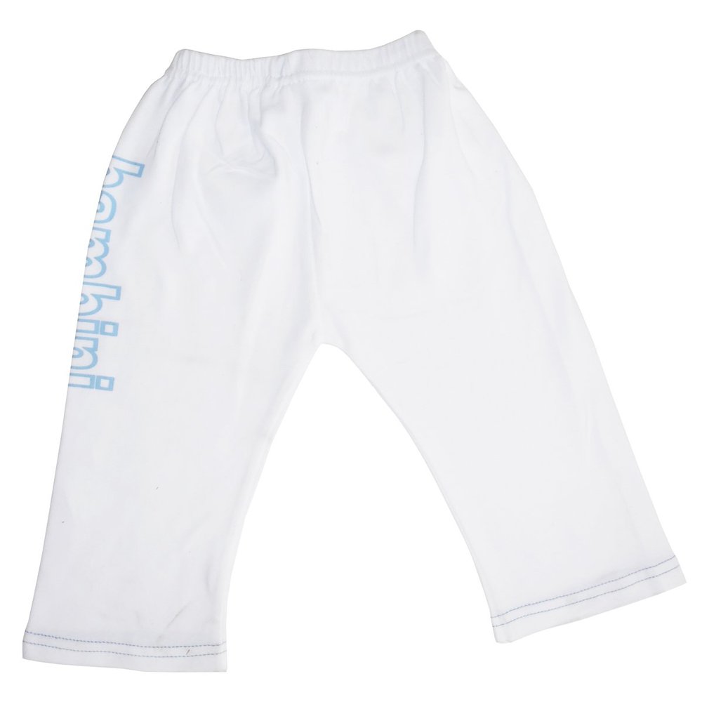 bambini Boys White Pants with Print - Large