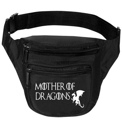 ALLNTRENDS Adult Waist Pack Mother of Dragons Trendy Travel Pack Cool Fanny Pack (Black)