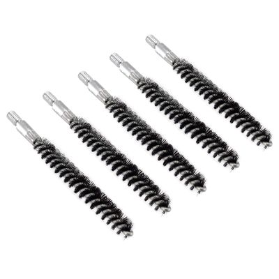 BOOSTEADY 5 Pcs Nylon Bristle Bore Gun Cleaning Brush for Pistol, 50 Professional Square Patches, .260/6.5MM, .17, .22, .357/9MM, .40, .45, .30 Caliber