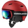 Odoland Ski Helmet and Goggles Set for Adults & Youth, Snowboard Helmet with Goggles - Shockproof Winter Sports Helmet with Protective Shell for Men, Women & Teens, Red, S view 1