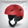 Odoland Ski Helmet and Goggles Set for Adults & Youth, Snowboard Helmet with Goggles - Shockproof Winter Sports Helmet with Protective Shell for Men, Women & Teens, Red, S view 3
