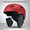 Odoland Ski Helmet and Goggles Set for Adults & Youth, Snowboard Helmet with Goggles - Shockproof Winter Sports Helmet with Protective Shell for Men, Women & Teens, Red, S view 4