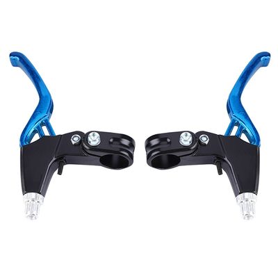 Brake Levers 1 Pair Aluminium Alloy Cycling Brake Level Handles Brake Levers for Road Mountain Bike(Blue)
