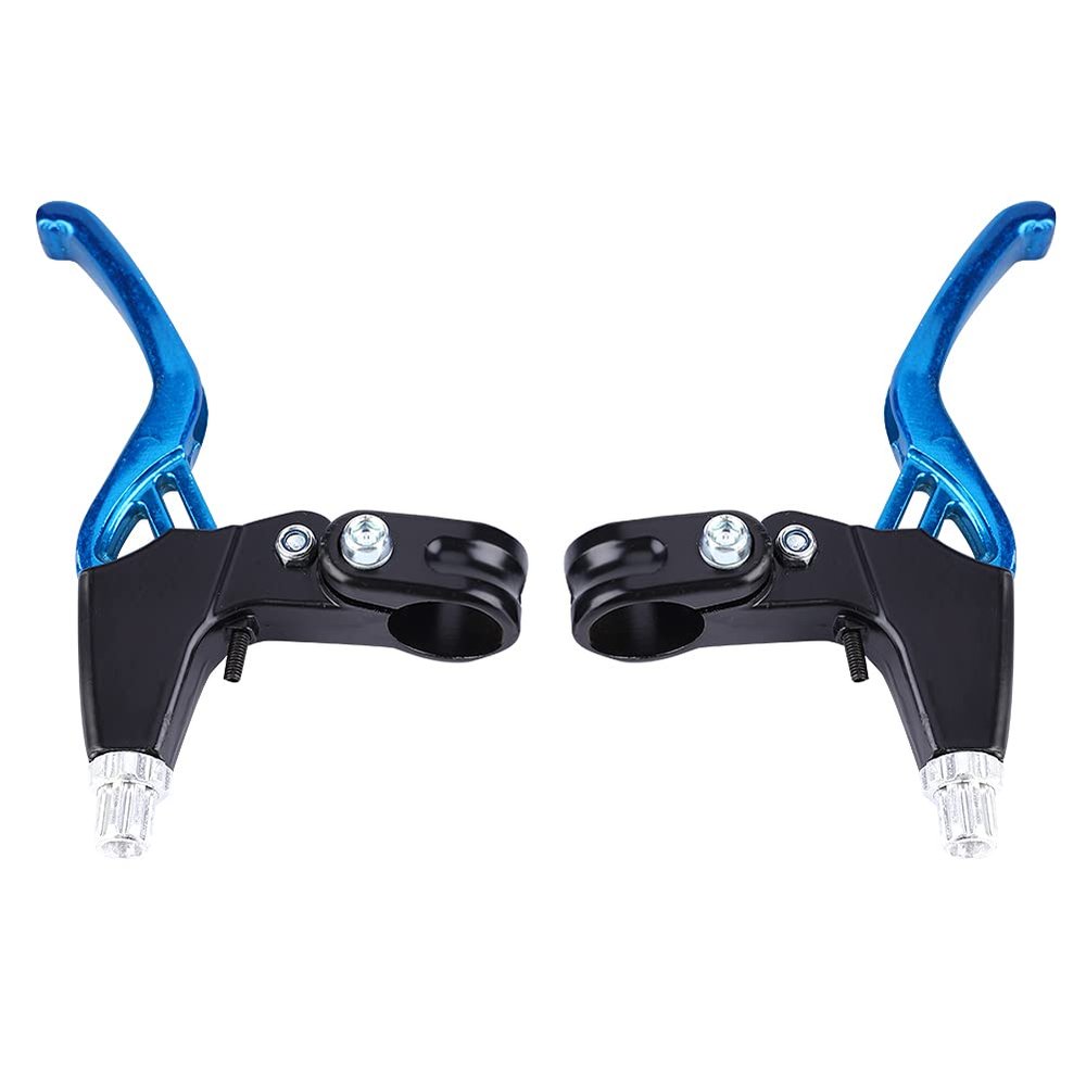 Brake Levers 1 Pair Aluminium Alloy Cycling Brake Level Handles Brake Levers for Road Mountain Bike(Blue)
