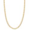 Miabella Gold Plated 925 Sterling Silver Italian 3mm, 4mm, 6mm Flat Mariner Link Chain Necklace for Men Women, Made in Italy (3mm, Length 16 Inches) view 1