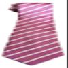 L&L Mens Boys School Uniform football prom party Striped tie (Pink/White) view 1