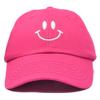 DALIX Smile Baseball Cap Smiling Face Happy Dad Hat Men Women Teens in Hot Pink view 1