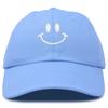 DALIX Smile Baseball Cap Smiling Face Happy Dad Hat Men Women Teens in Light Blue view 1