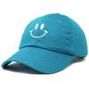 DALIX Smile Baseball Cap Smiling Face Happy Dad Hat Men Women Teens in Teal view 4
