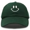 DALIX Smile Baseball Cap Smiling Face Happy Dad Hat Men Women Teens Dark Green view 1