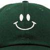 DALIX Smile Baseball Cap Smiling Face Happy Dad Hat Men Women Teens Dark Green view 2