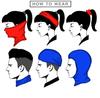 VCZUIUC Headwear Bandana Head Wrap Face Scarf Mask Neck Warmer Balaclava for Sports (One Size, 9PCS-Galaxy) view 3