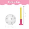 Adwikoso 50PC Plastic Golf Training Balls 42 mm for Indoor Putting Green Backyard Outdoor Practice Equipment With 2 Ball Tees (White) view 2