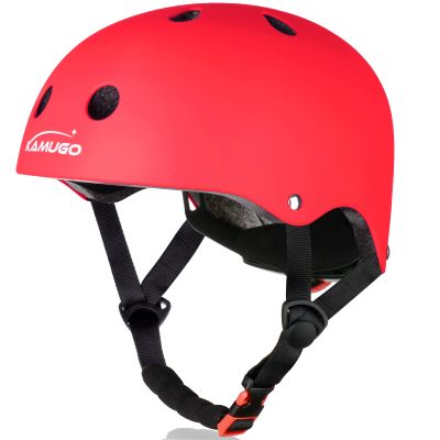KAMUGO Kids Adjustable Helmet, Suitable for Toddler Kids Ages 2-14 Boys Girls, Multi-Sport Safety Cycling Skating Scooter Helmet (Red, Small)