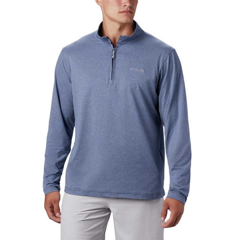 Columbia Men's Slack Tide 1/4 Zip, Carbon Heather, X-Small