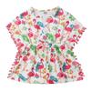 Little Girls Linen Cactus Flamingo Cover-up Beach Swimsuit Coverup Pompom Tassel Sundress (Flamingo, 2-3T) view 1